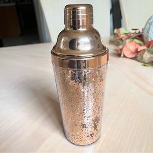 Rose Gold Confetti Cocktail Shaker NEW NWOT